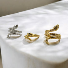 Load image into Gallery viewer, Large Snake Ring | 18k Gold Fill | Size 6-9
