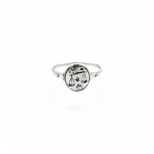 Load image into Gallery viewer, Lady of Justice Signet Ring | 925 Sterling Silver | Size 6 - 10
