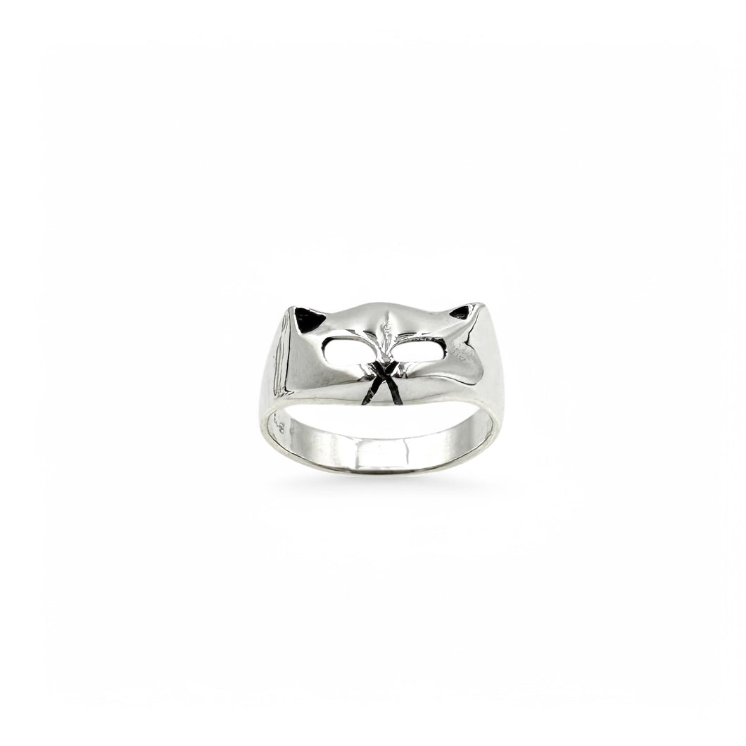 Cat Face Ring | 925 Sterling Silver | Size 5-10