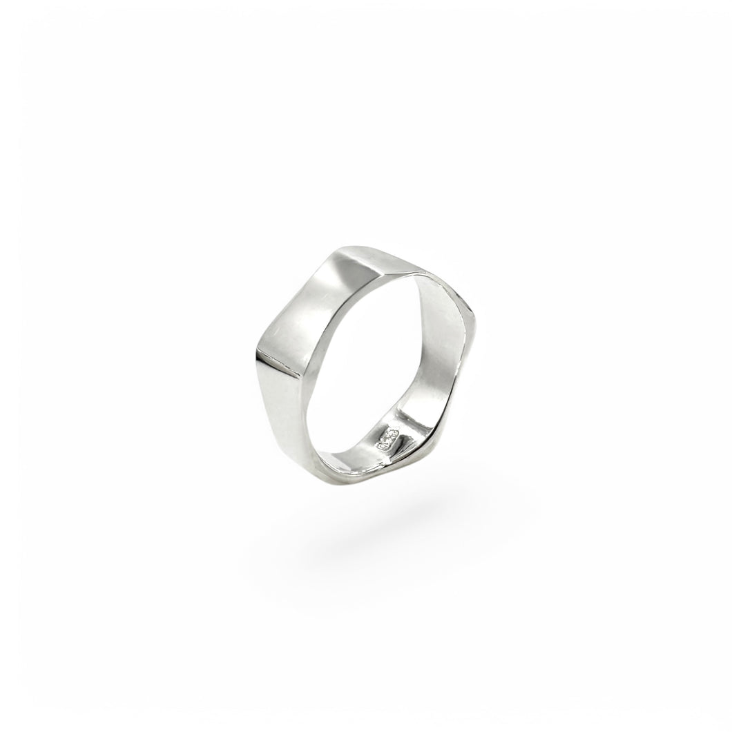 Bolt Ring Band | 925 Sterling Silver | Size 6-10