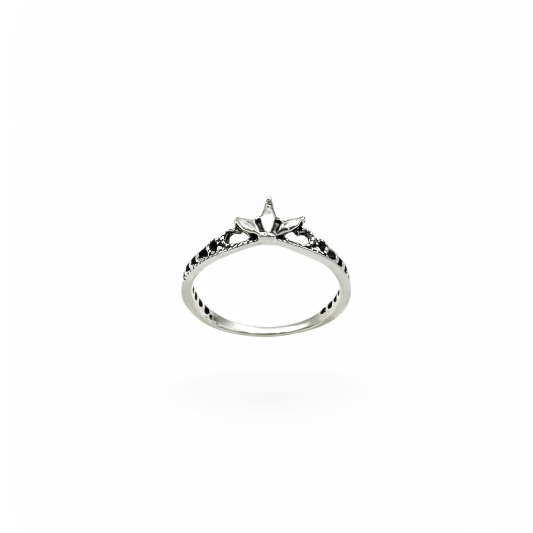 Vintage Crown Ring | 925 Sterling Silver | Size 6-10