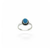 Roped Oval Stone Ring, Turquoise| 925 Sterling Silver | Size 5 - 10