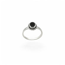 Load image into Gallery viewer, Roped Oval Stone Ring, Black Onyx | 925 Sterling Silver | Size 5 - 10
