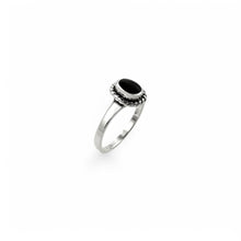 Load image into Gallery viewer, Roped Oval Stone Ring, Black Onyx | 925 Sterling Silver | Size 5 - 10
