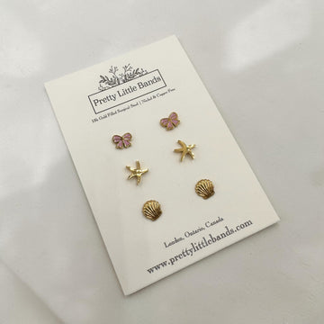 Cute Flat Screw-Back Stud Set - #5 | 18k Gold Filled