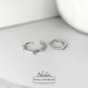 Hexagon Hoop Earrings | Available in Silver & 18k Gold