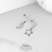 Load image into Gallery viewer, Star/Moon Stud Earrings | 925 Sterling Silver
