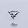 Rotating video of 925 Sterling Silver Filigree Chevron Ring, 13mm | Pretty Little Bands