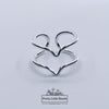Rotating video of 925 Sterling Silver Double Chevron Ring - 9mm | Pretty Little Bands