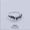 Rotating video of 925 Sterling Silver Olive Branch Ring, 7mm | Pretty Little Bands