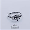 Rotating video of 925 Sterling Silver Filigree Chevron Ring, 12mm | Pretty Little Bands