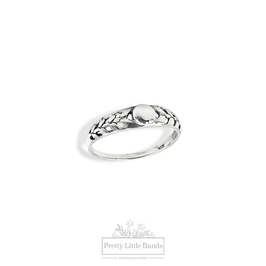 Olive Branch Signet Ring | 925 Sterling Silver | Size 6, 7, 9 ONLY