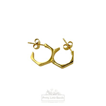 Load image into Gallery viewer, Hexagonal Hoop Earrings | 18k Gold Filled
