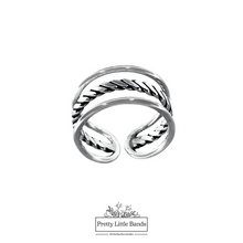 Load image into Gallery viewer, 925 Sterling Silver Triple Ring #3, 9mm | Pretty Little Bands
