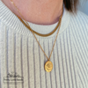 Evil Eye Coin Pendant Necklace | 18k Gold