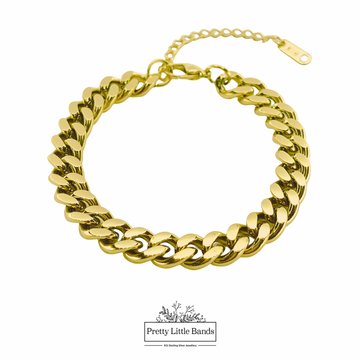 Cuban Chain Link Bracelet, 8mm | 18k Gold Filled