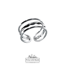 Load image into Gallery viewer, 925 Sterling Silver Triple Ring #1, 9mm | Pretty Little Bands
