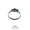 925 Sterling Silver Filigree Chevron Ring, 12mm | Pretty Little Bands
