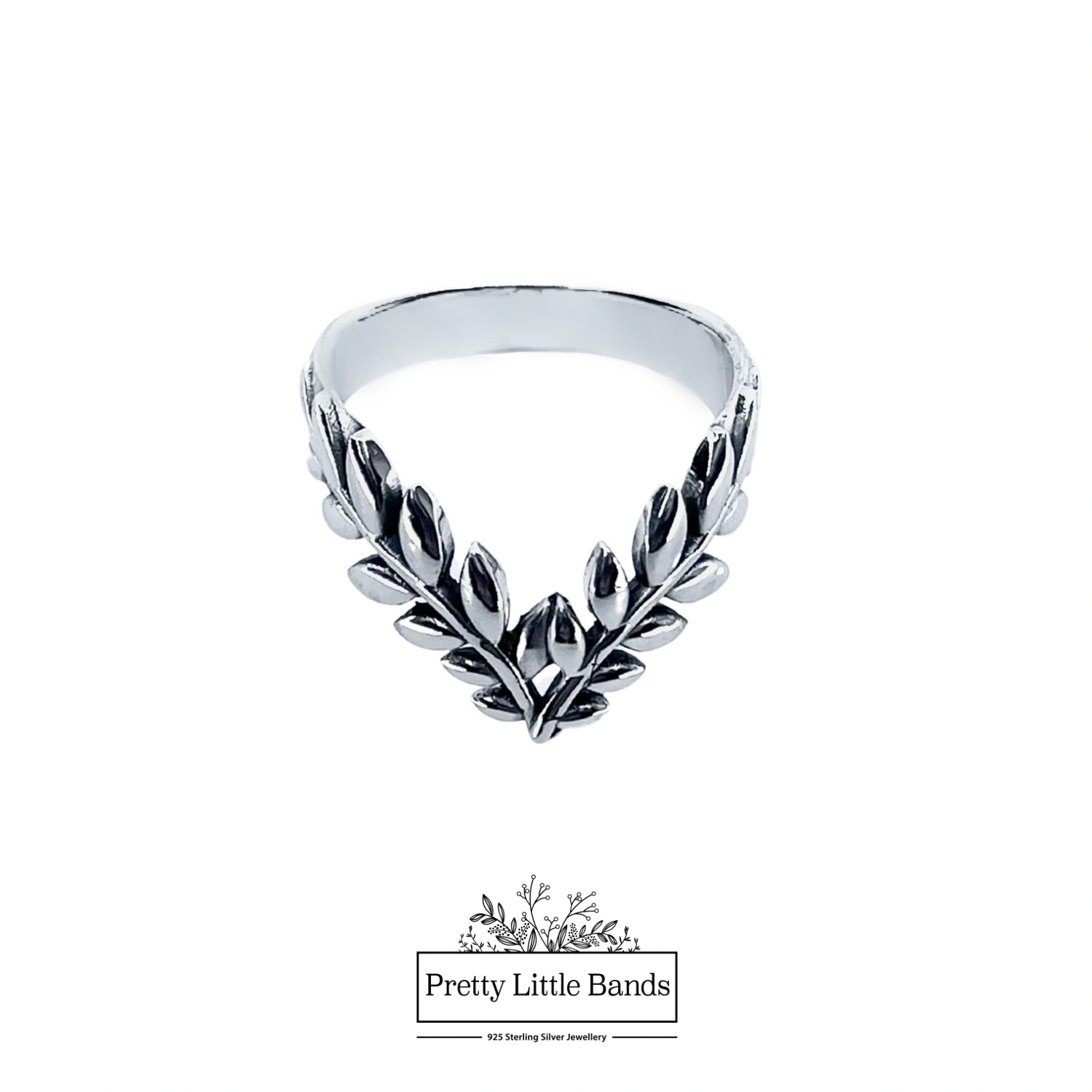 Olive Branch Chevron Ring | 925 Sterling Silver