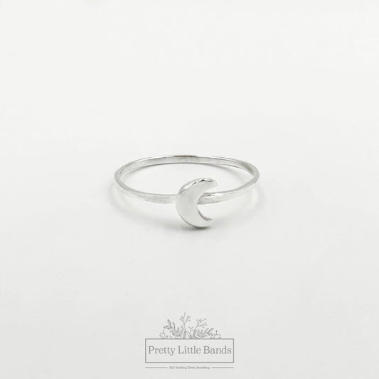 Crescent Moon Ring | 925 Sterling Silver | Size 5, 6, 9 ONLY
