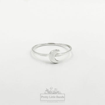 Crescent Moon Ring | 925 Sterling Silver | Size 5, 6, 9 ONLY