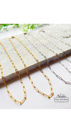 Paperclip Chain Necklace | 18" & 20" | Silver & 18k Gold