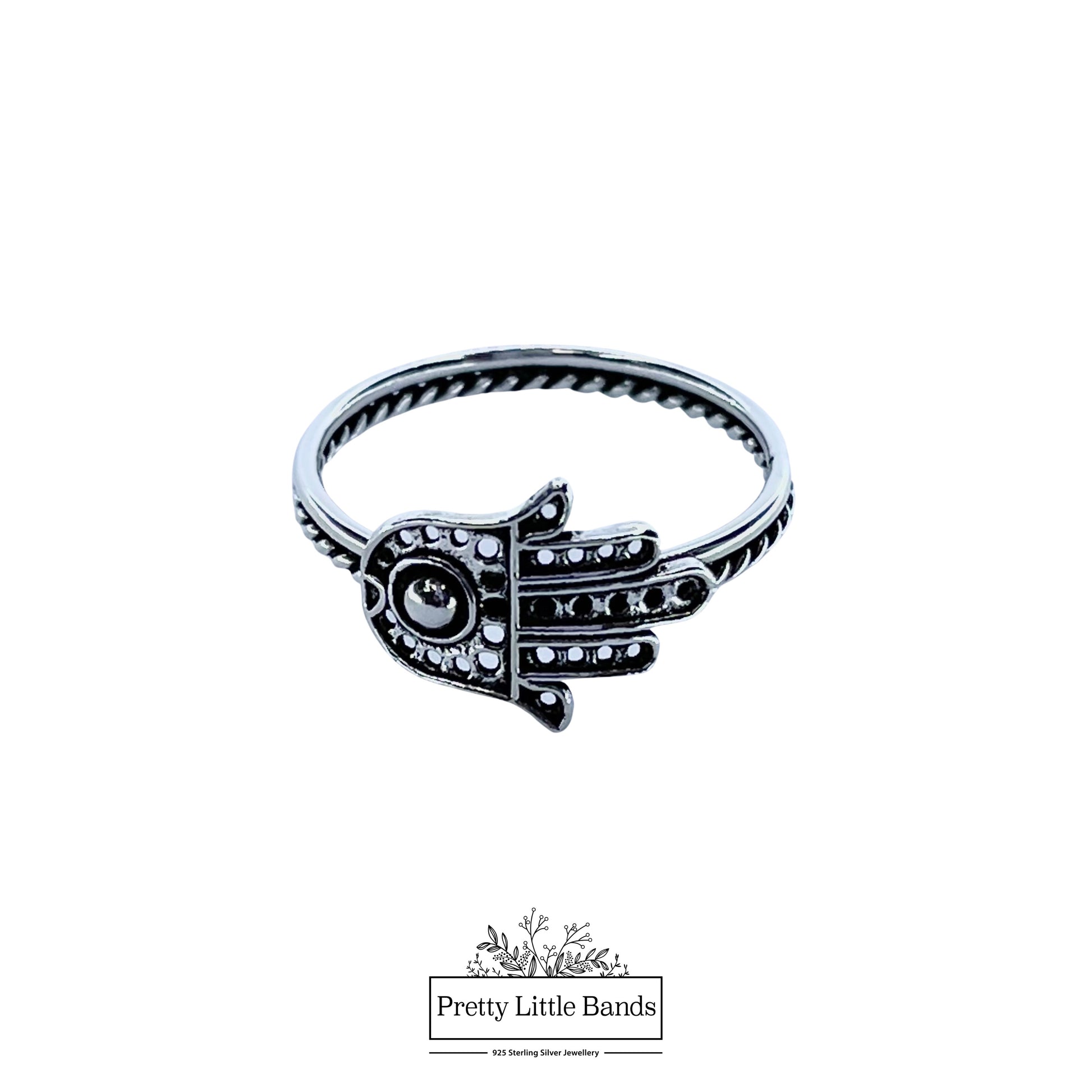 925 Sterling Silver Filigree Chevron Ring, 12mm | Pretty Little Bands