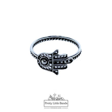 Load image into Gallery viewer, 925 Sterling Silver Filigree Chevron Ring, 12mm | Pretty Little Bands
