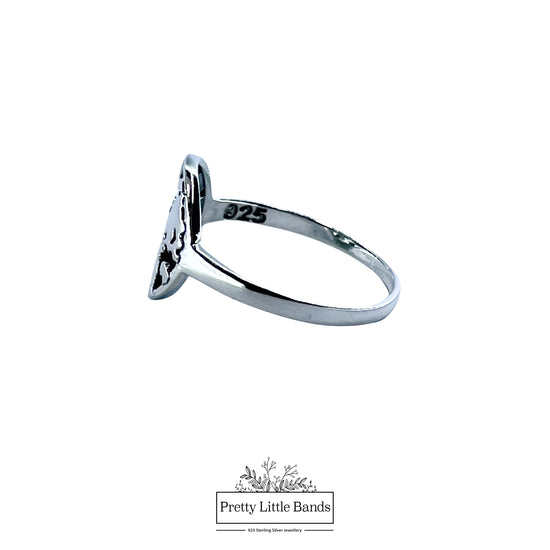 925 Sterling Silver Earth Ring, 12mm | Pretty Little Bands
